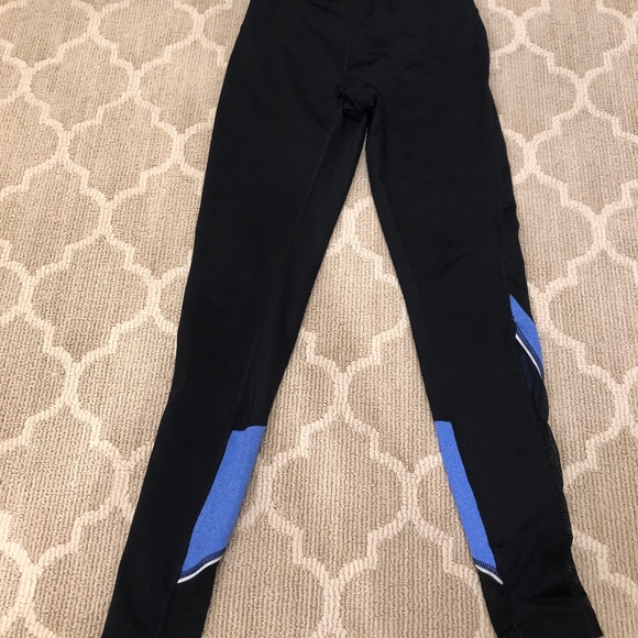 Zella Pants - Zella workout leggings Black/blue with mesh bottom